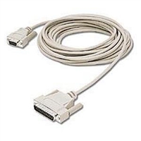 6' DB25M TO DB9F NULL MODEM CABLE BEIGE