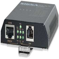 10/100TX Ethernet Extender w/e xt pwr supply 110V & DIN mt