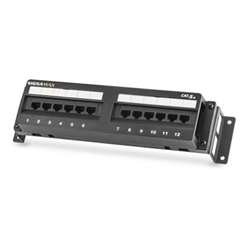 12-Port Cat5e Jack Panel with Standoff Legs, T568A B Wiring