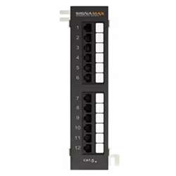 12-Port Category 5e Mini Panel w/89D Bracket, T568A/B