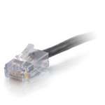 3' Qs Cat6 Non-Booted Patch Cable Black