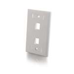 2-Port Keystone Wallplate White