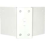 Aluminum Corner Mount Bracket (With Female Inserts, White Finish)