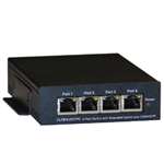 4-Port Switch W/ Extended Uplink Over Coax/Utp