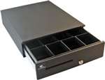 Series 4000 4X4 Cash Drawer (Painted Front With Single Media Slot, 320 Multipro Interface, 13 Inch X 17 Inch) - Color: Black