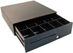 Series 100 Cash Drawer (Adjustable Media Slot, 520 Multipro Interface And 16 Inch X 16 Inch) - Color: Black