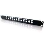 2-Port Blank Keystone Patch Panel Black