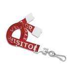 5/8 Breakaway Lanyard W/Swivel Hook & Visitor Print,Qty.100