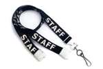 5/8 Breakaway Lanyard W/Swivel Hook & Staff Print, Qty.100