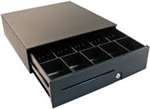 Series 100 Cash Drawer (Adjustable Media Slot, 420 Multipro Interface And 16 Inch X 16 Inch) - Color: Black