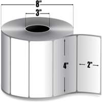 Labels (TT, PERF, 4 x 2, 3000 Labels/Roll, 4 Rolls/Case, 12000 Labels per Case)